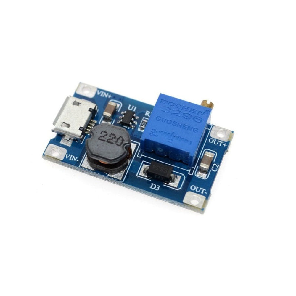 5 Convertitori Step-Up CC-CC Da 2 A - Ingresso 2-24 V, Uscita Regolabile Fino A 28 V, Compatibili Con Arduino E Micro USB