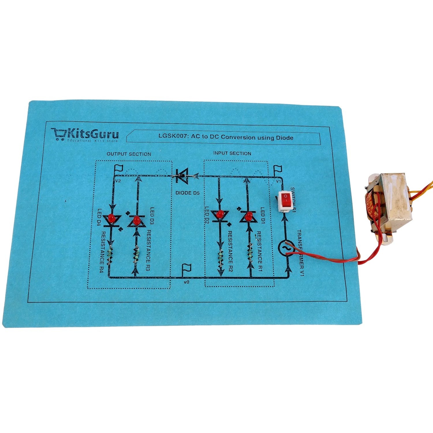 DIY : ac to dc converter using diodes || KitsGuru