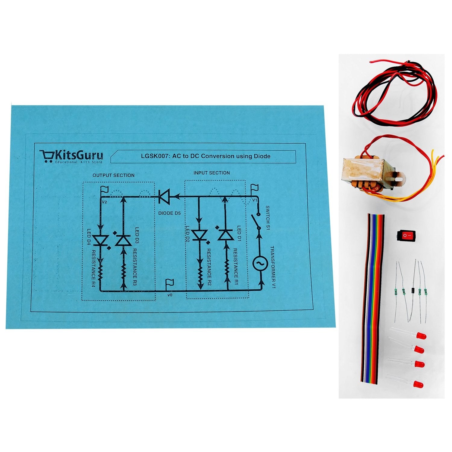 DIY : ac to dc converter using diodes || KitsGuru