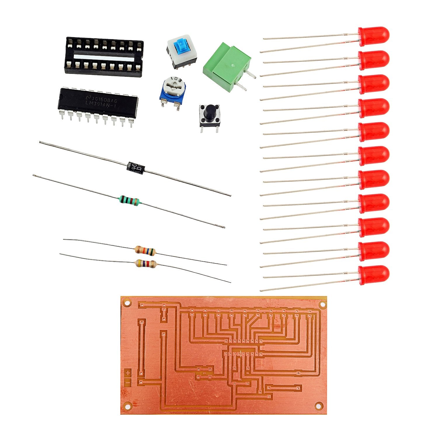 DIY Battery level indicator Circuit Diagram