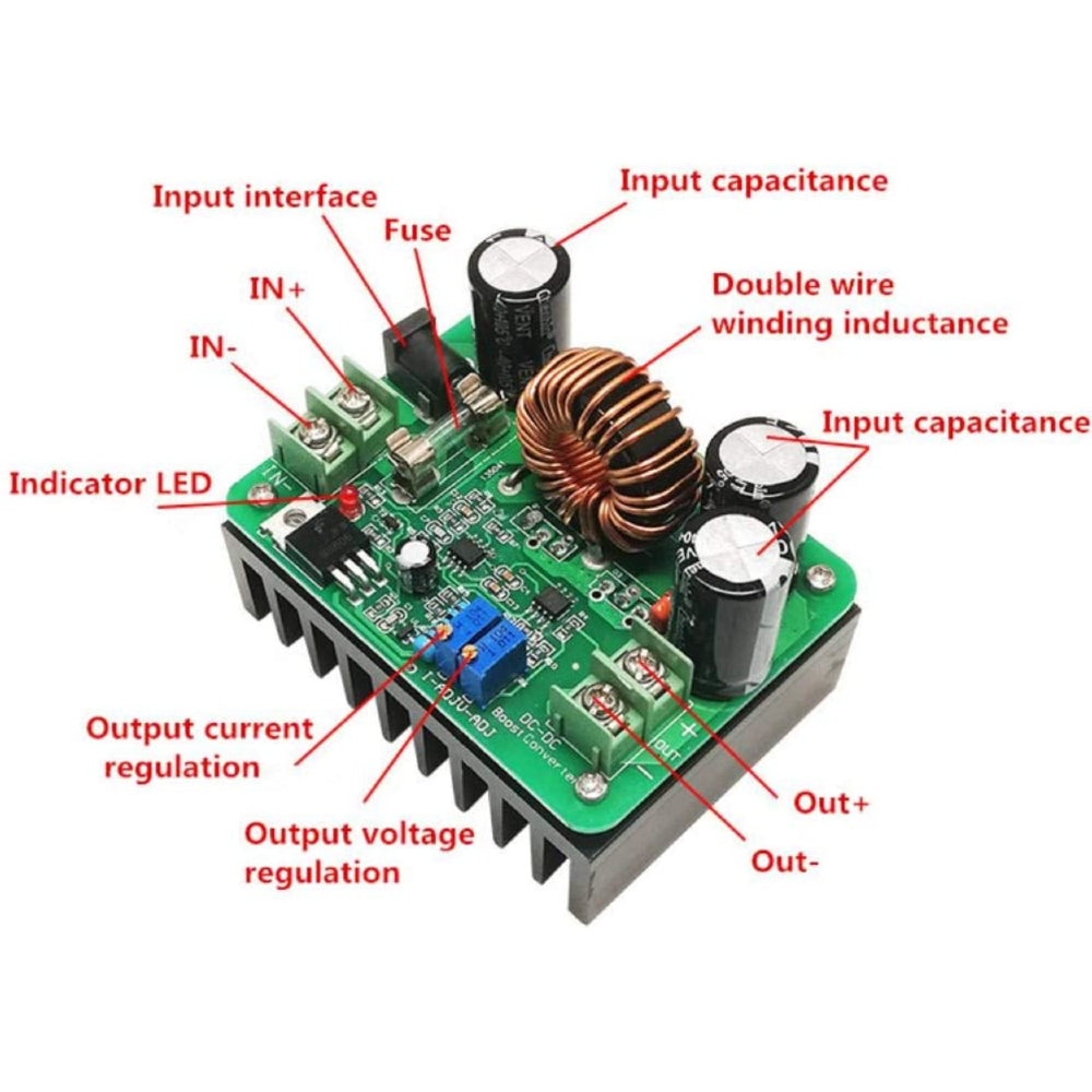 Boost DC-DC Converter Power Supply Step-up Module 12V-60V to 12V-80V ...