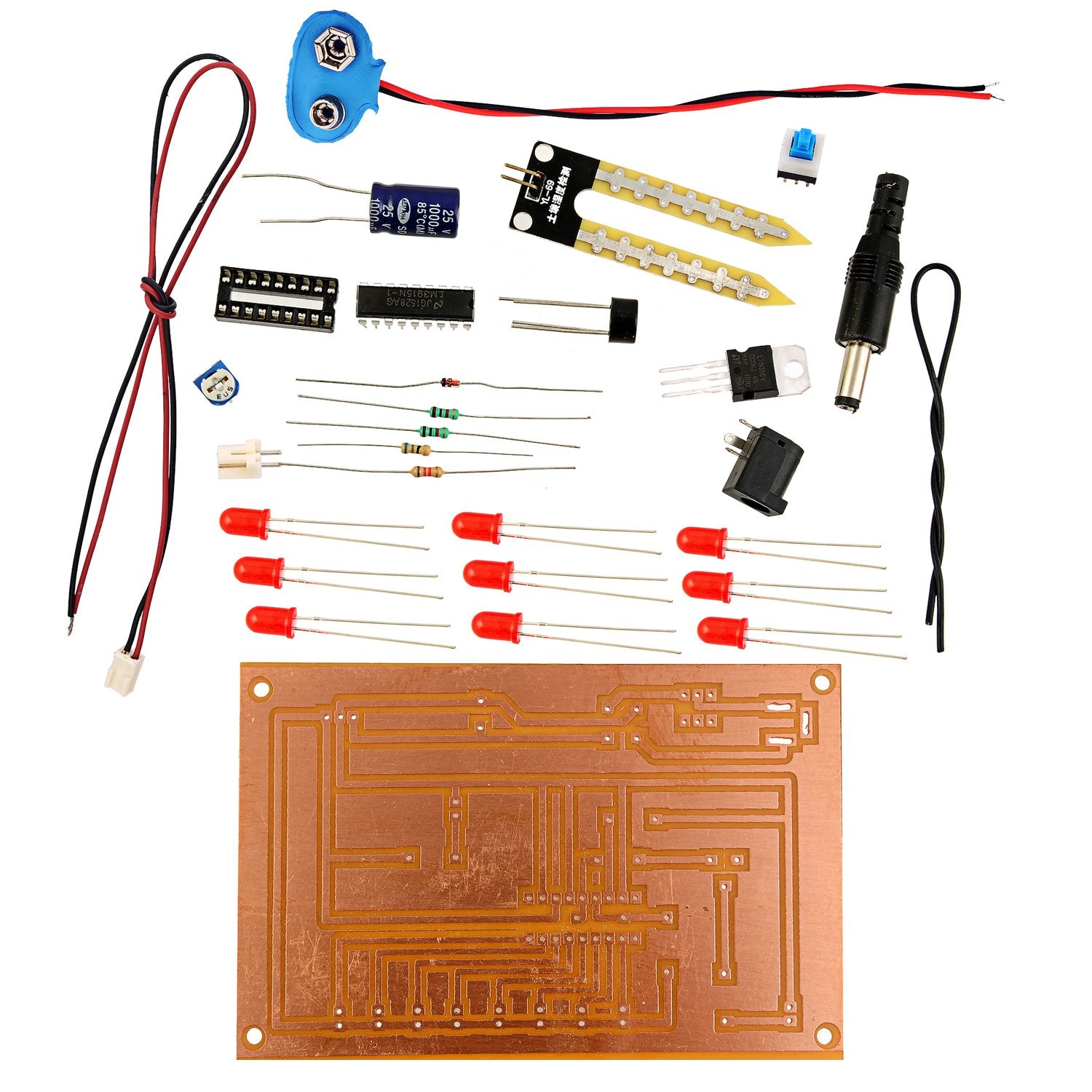 soil moisture meter diy DIY Simple Soil Moisture Detector Circuit || KitsGuru DO IT YOURSELF