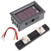 DC 0-100V 0-100A + Shunt Dual Red or Blue LED Digital Voltmeter Ammeter Voltage AMP Power Meter 12V