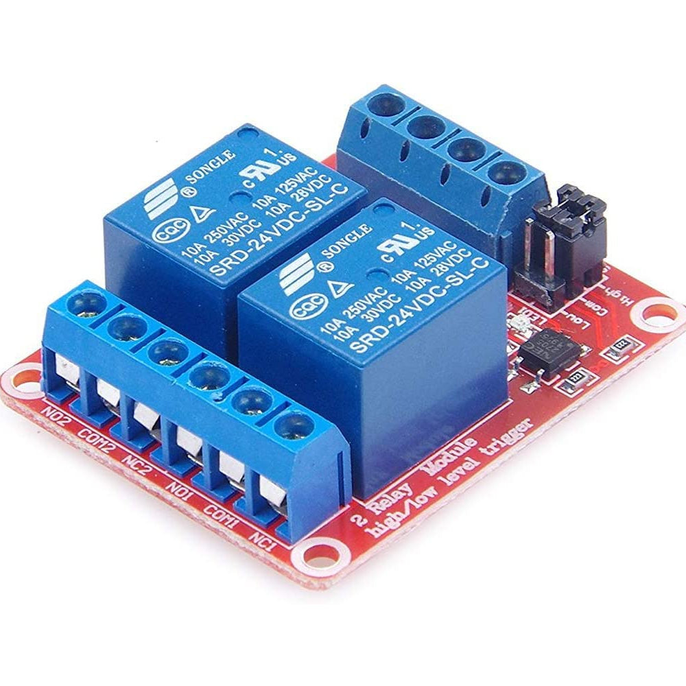 Two Channel 12V Relay Module With Optocoupler | Buy Now
