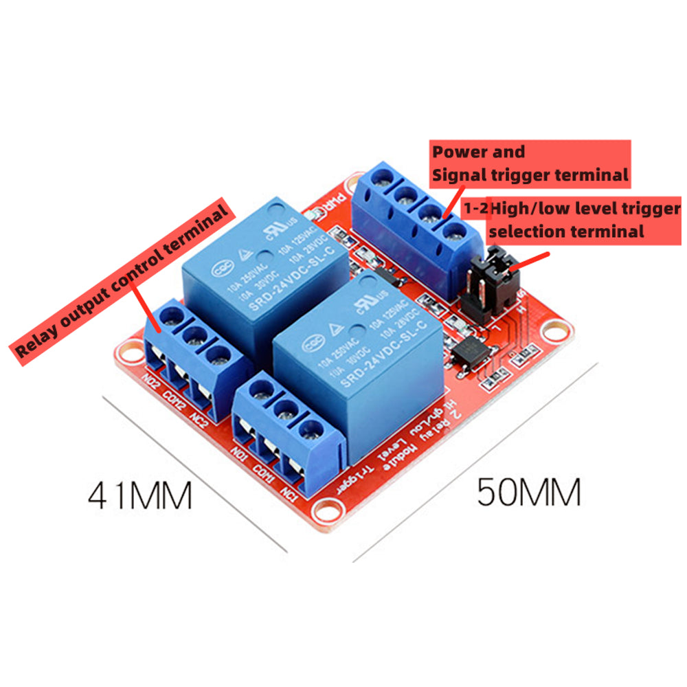 Two Channel 12V Relay Module With Optocoupler | Buy Now