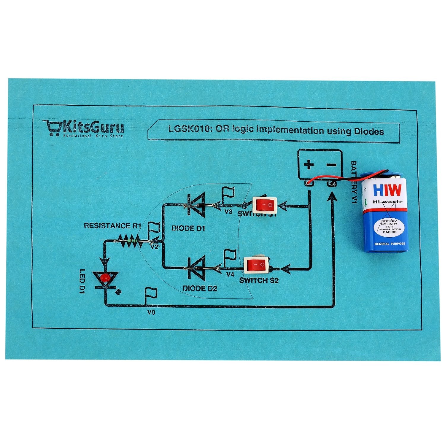 DIY Kit : OR logic implementation using Diodes || KitsGuru