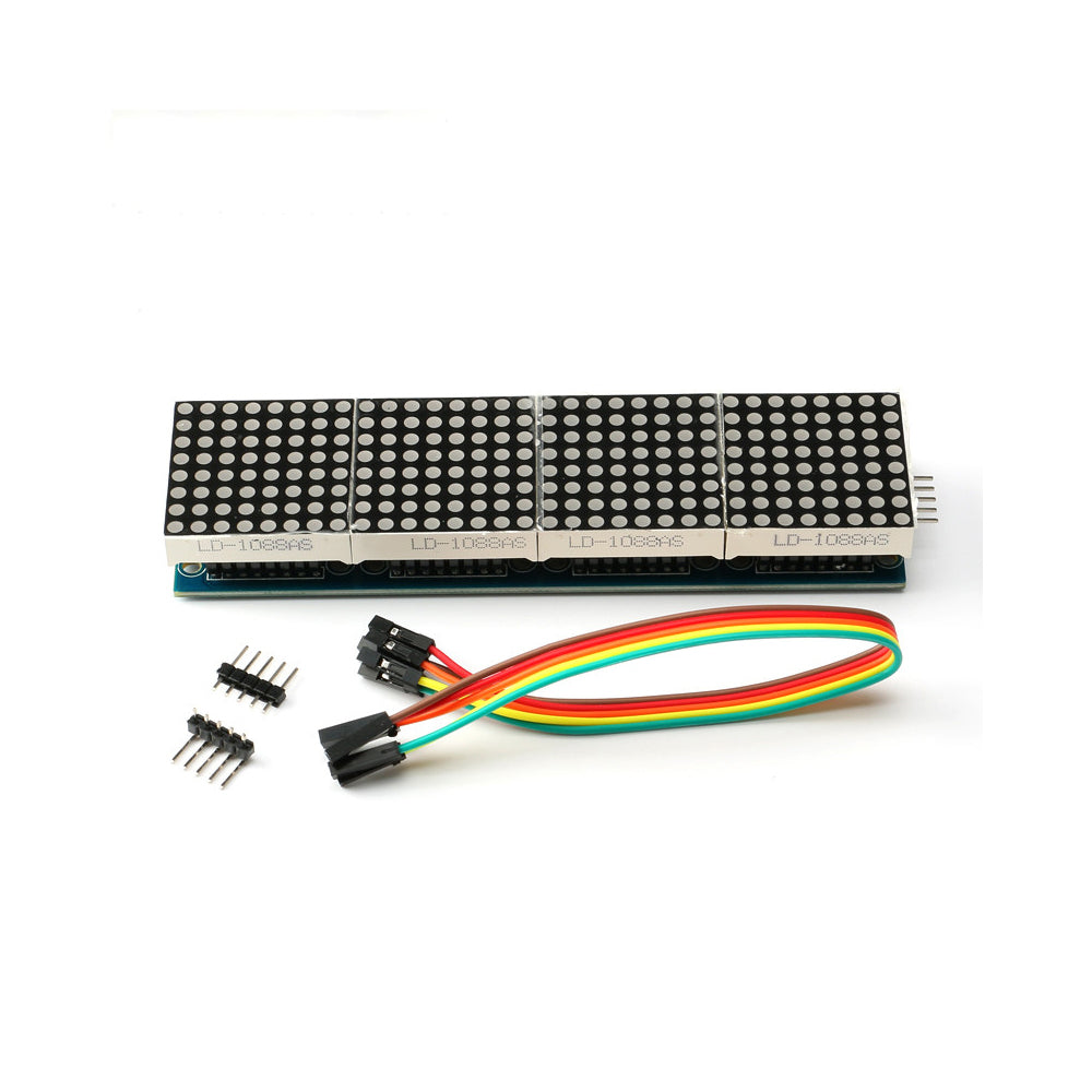 MAX7219 4-in-1 LED Dot Matrix Display Module with 5P Line