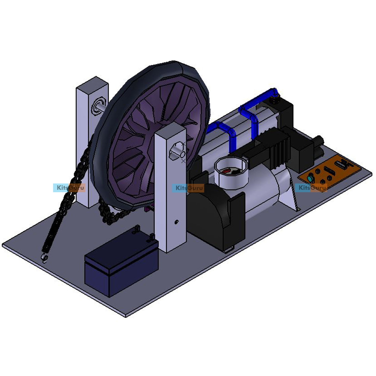 Mechanical Project : Compressed Air Engine || KitsGuru