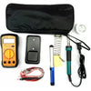 Soldering Iron 40W with pouch + Wire + Soldering stand, sponge and Pump + Multimeter (Gold)