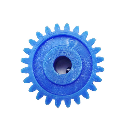 Thin Plastic Spur/Pinion Gear Small - Blue - 27mm Dia - 6mm Circular Centre Hole- 24 Teeth
